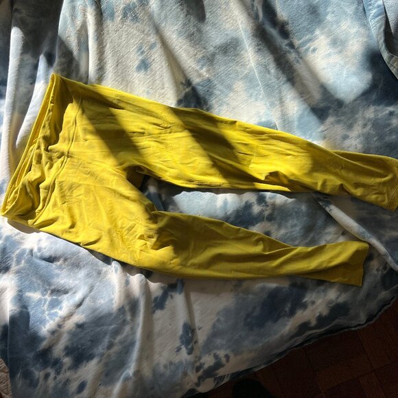 Women's Yellow Outdoor Voices TechSweat 7/8 Flex Leggings Large - Picture 6 of 7